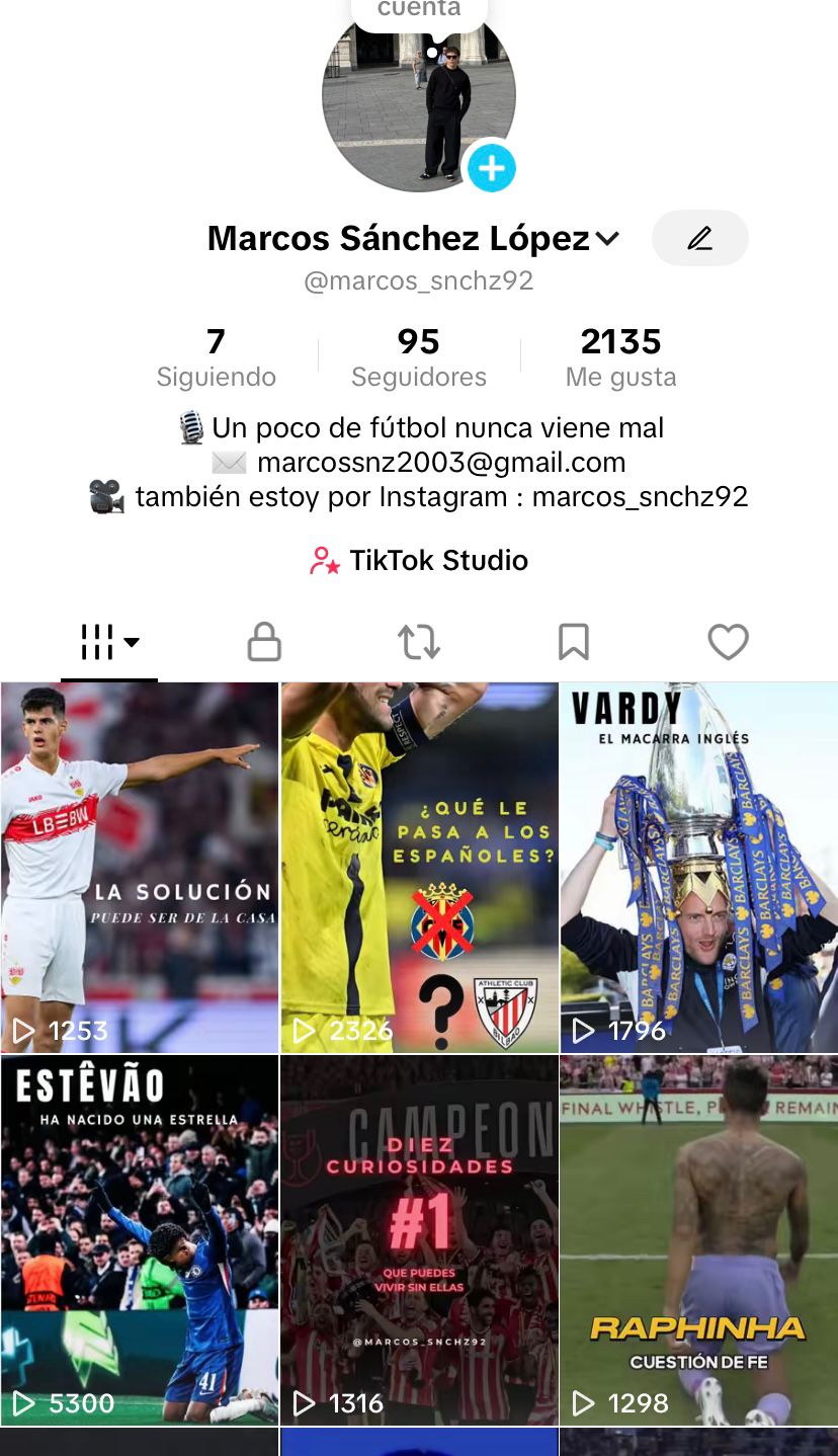 Mi cuenta en tik tok